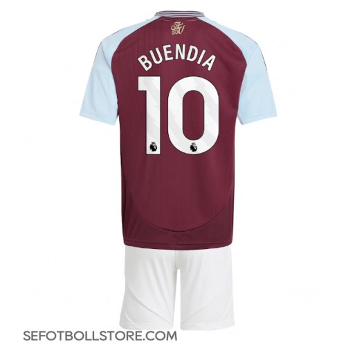 Aston Villa Emiliano Buendia #10 Replika babykläder Hemmaställ Barn 2024-25 Kortärmad (+ korta byxor)